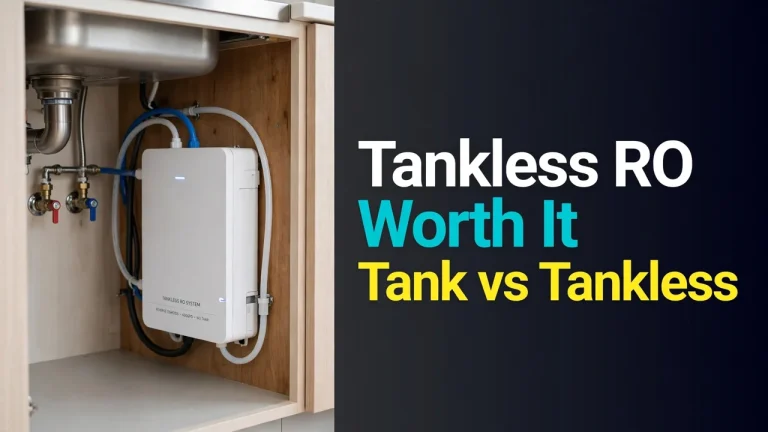 Are tankless RO systems worth it — slim tankless unit under a sink, tank vs tankless compared