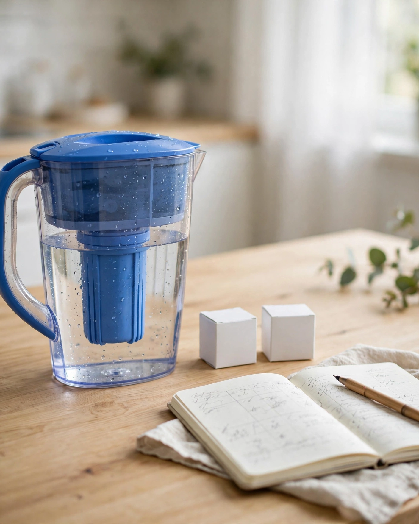 Cost comparison chart: yearly filter costs for Brita Elite versus standard Brita filters