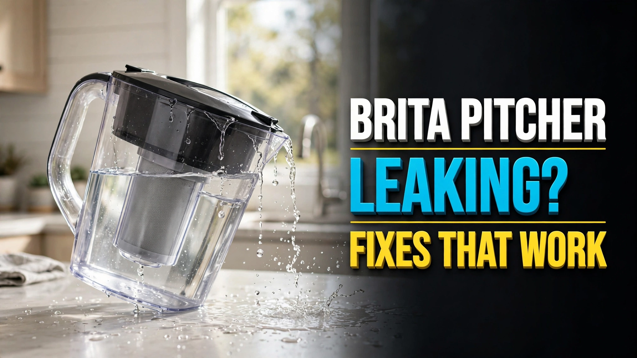 Brita pitcher leaking from the lid — fixes that work (2026 troubleshooting guide)
