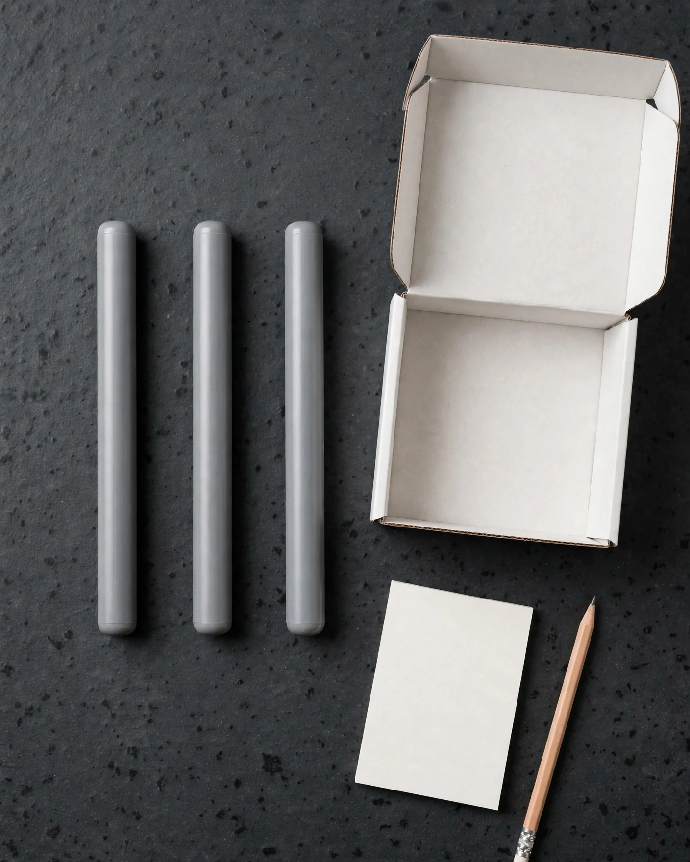 Stream replacement filter pods with box, notepad and pencil for cost math