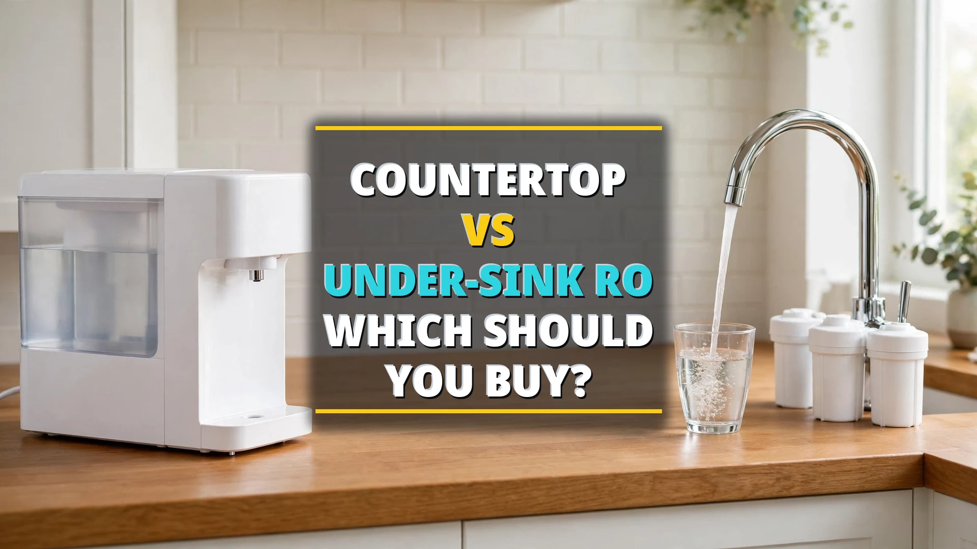 Countertop RO dispenser and under-sink RO system with storage tank — comparison 2026