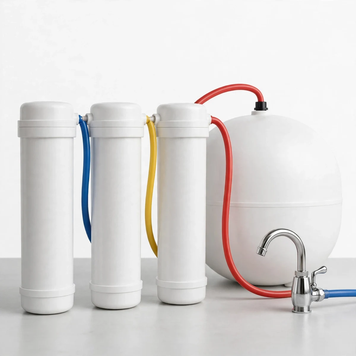 iSpring RCC7 5-stage under-sink reverse osmosis system with storage tank and faucet