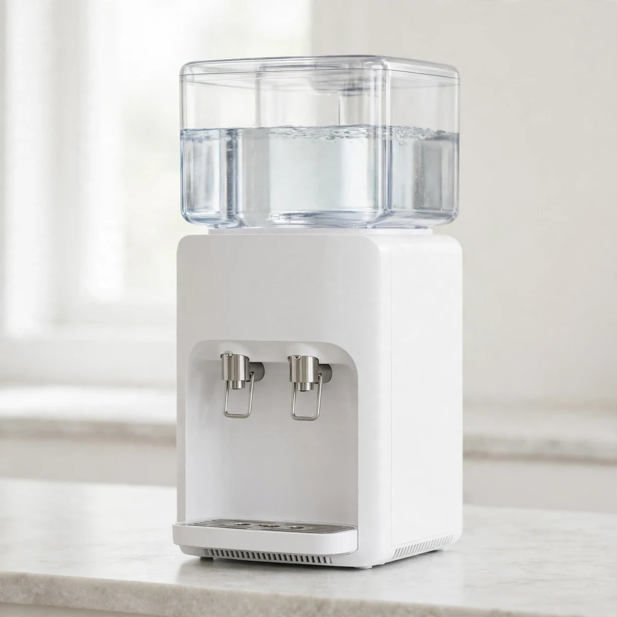 Melissani M1 countertop reverse osmosis unit on a kitchen counter