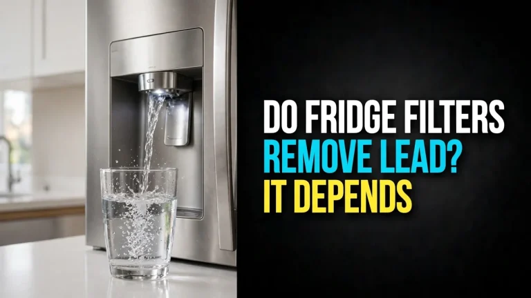 Do fridge filters remove lead — a glass being filled at a stainless refrigerator door dispenser