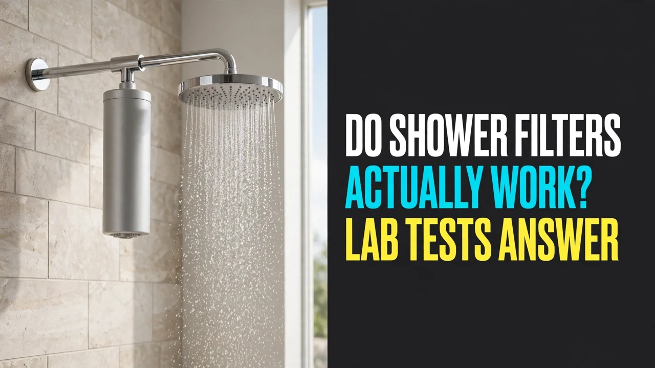 Do shower filters actually work — rain shower head with an inline filter cartridge running