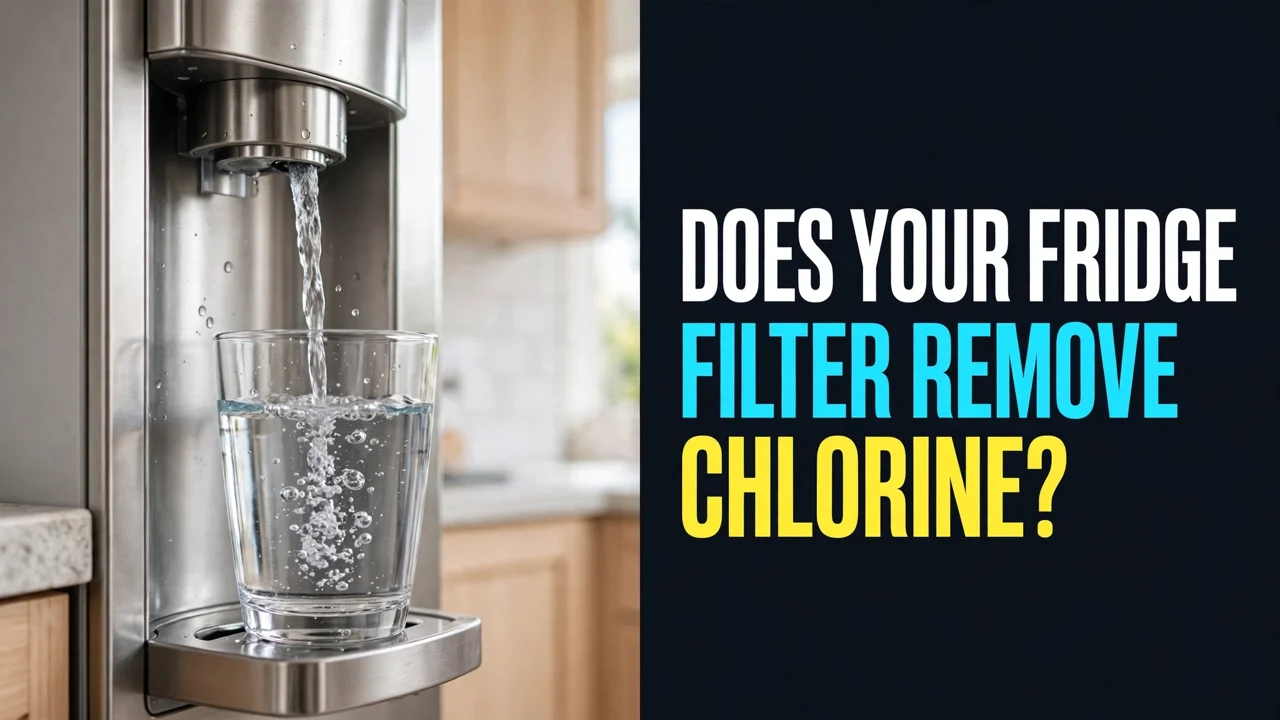 Does your fridge filter remove chlorine — glass filling at a refrigerator dispenser