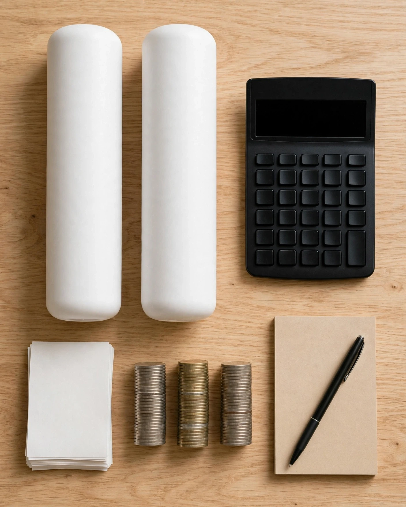 EPIC PURE replacement cartridges with calculator, receipts, coins, and notepad