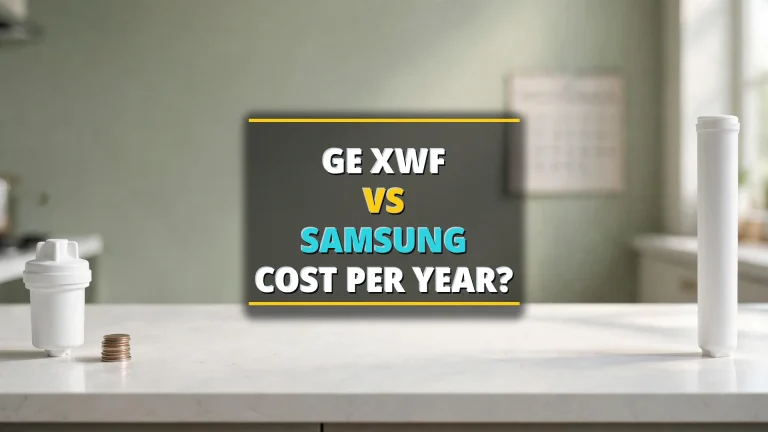 Refrigerator water filter cost per year 2026 ranked — unlabeled fridge filter cartridges with headline