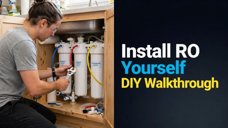 Install an RO system yourself — DIY walkthrough, connecting tubing under the sink