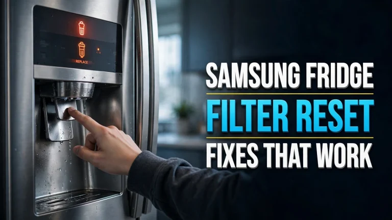 Samsung refrigerator filter reset troubleshooting guide
