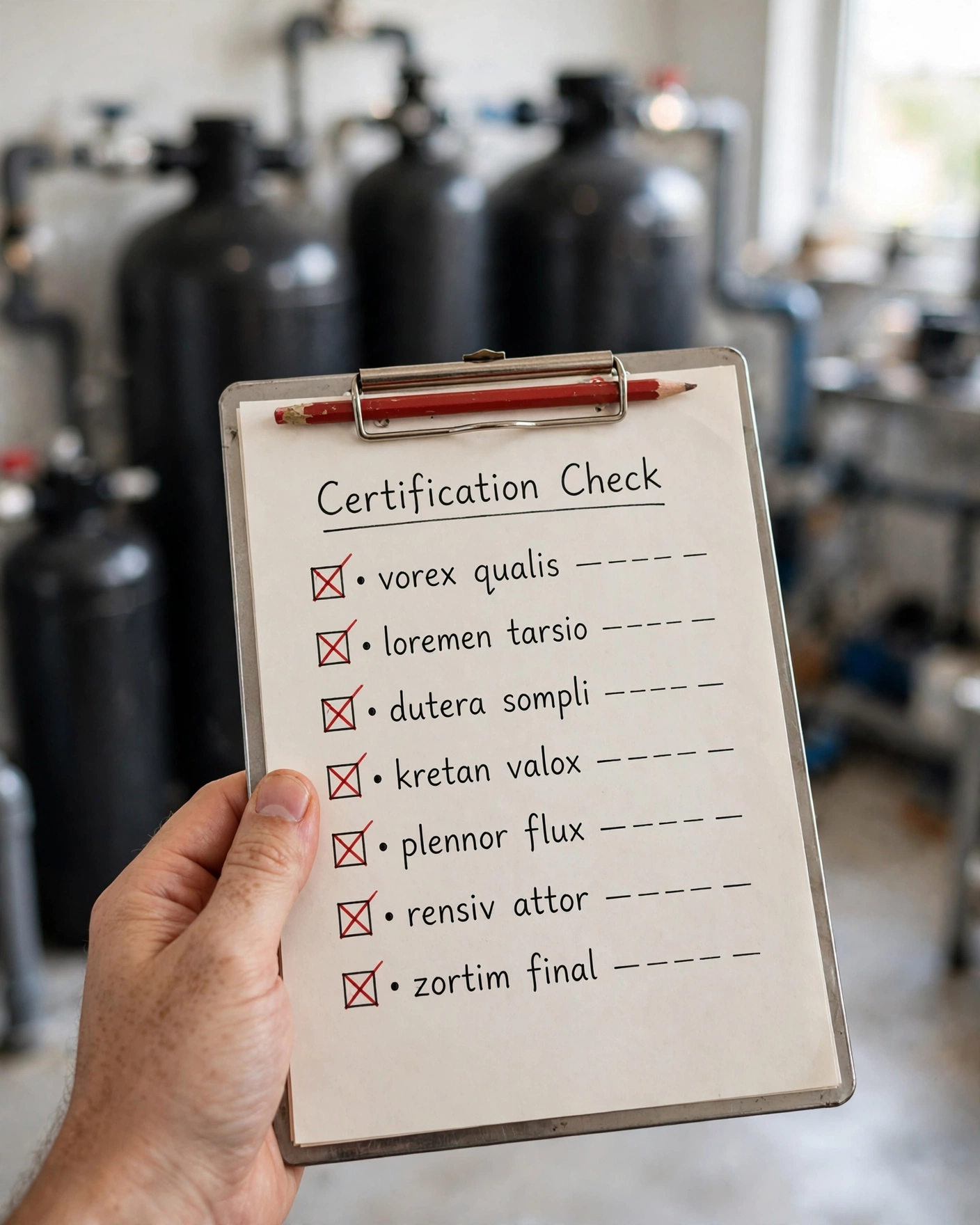 Certification checklist showing no independent NSF listing found for SpringWell CF models
