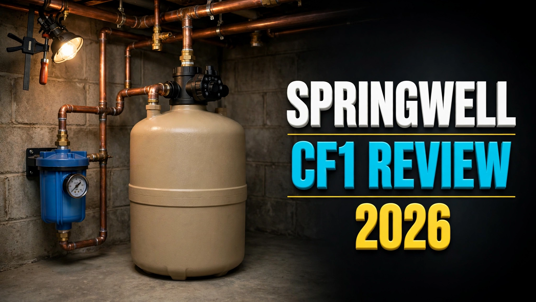 SpringWell CF1 whole-house water filter tank review 2026
