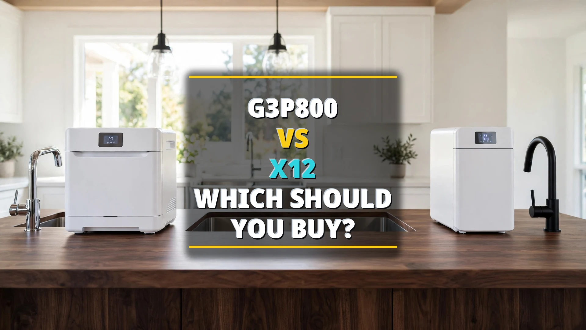 Waterdrop G3P800 vs X12 tankless RO systems under a sink