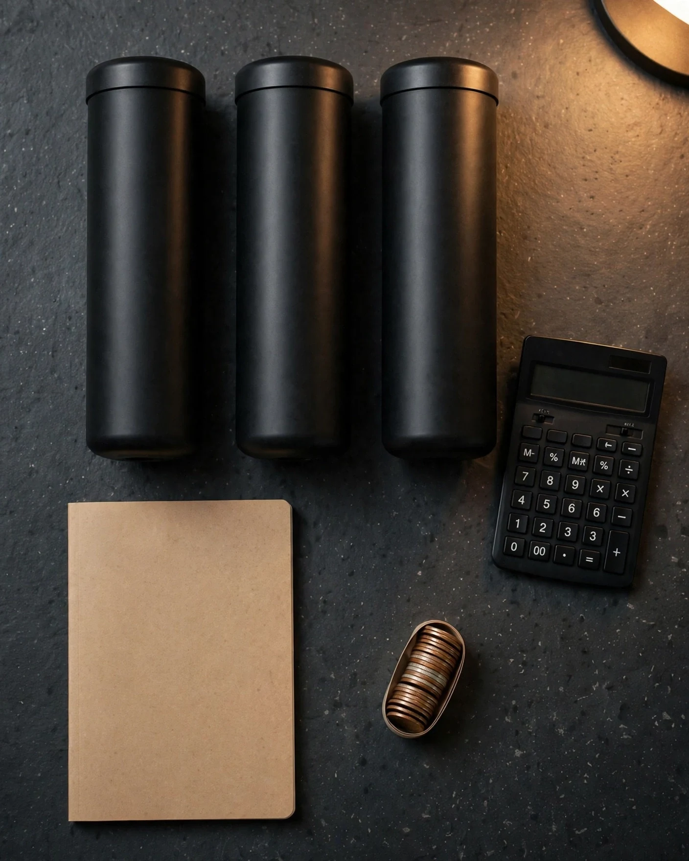 ZeroWater replacement filters with a calculator and notebook for yearly cost math